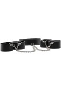 Reversible Collar / Wrist / Ankle Cuffs - Black Ouch!