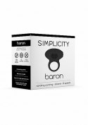 BARON vibrating cockring - Black Simplicity