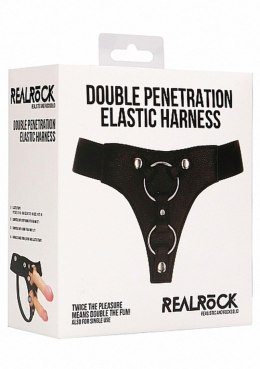 Double Penetration Harness - Black RealRock