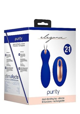 Dual Vibrating Toy - Purity - Blue Elegance