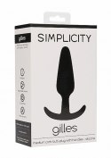 GILLES medium cork butt-plug with handles - Black Simplicity