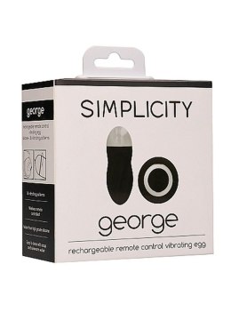 George - Rechargeable Remote Control Vibrating Egg - Black Simplicity