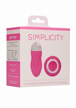 George - Rechargeable Remote Control Vibrating Egg - Pink Simplicity