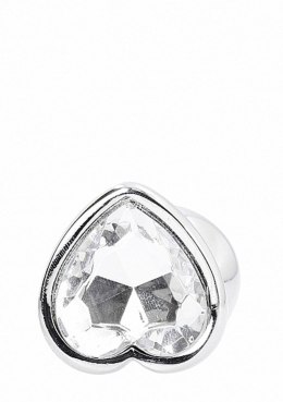 Love Heart Diamond Plug - 3.15 Inch - Silver Rich