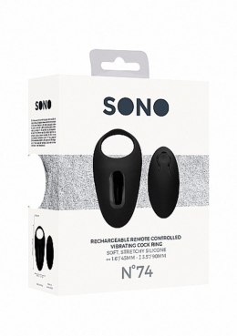 No. 74 - Remote Controlled Vibrating Cock Ring - Black Sono