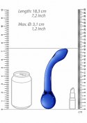 Szklane wodoodporne dildo do anusa i pochwy 18,5cm Chrystalino