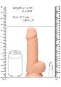 Gruby żylasty realistyczny penis przyssawka 21,5cm RealRock