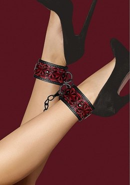 Luxury Ankle Cuffs - Burgundy Ouch!