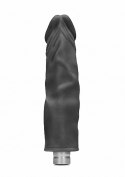 10" / 25 cm Realistic Vibrating Dildo - Black RealRock