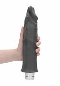 10" / 25 cm Realistic Vibrating Dildo - Black RealRock