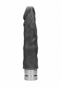 7" / 17 cm Realistic Vibrating Dildo - Black RealRock