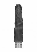 7" / 17 cm Realistic Vibrating Dildo - Black RealRock