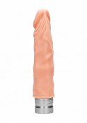 7" / 17 cm Realistic Vibrating Dildo - Flesh RealRock