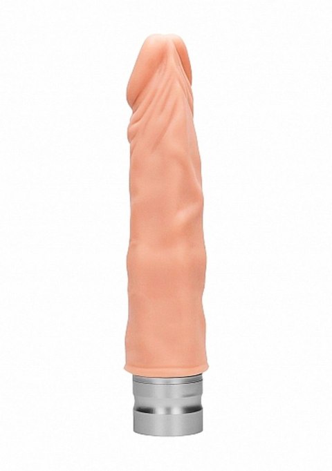 7" / 17 cm Realistic Vibrating Dildo - Flesh RealRock