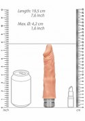 7" / 17 cm Realistic Vibrating Dildo - Flesh RealRock