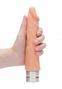 7" / 17 cm Realistic Vibrating Dildo - Flesh RealRock