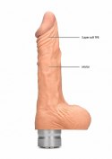 7" / 17 cm Realistic Vibrating Dildo With Balls - Flesh RealRock