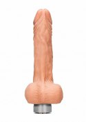 7" / 17 cm Realistic Vibrating Dildo With Balls - Flesh RealRock