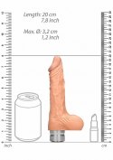 7" / 17 cm Realistic Vibrating Dildo With Balls - Flesh RealRock