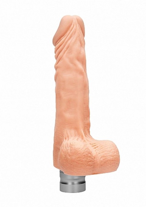 8" / 20 cm Realistic Vibrating Dildo With Balls - Flesh RealRock