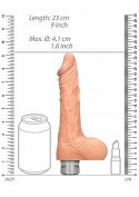 8" / 20 cm Realistic Vibrating Dildo With Balls - Flesh RealRock