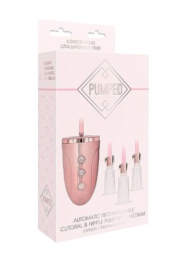 Automatic Rechargeable Clitoral & Nipple Pump Set - Medium - Pin Pumped