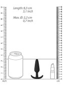 Czarny silikonowy korek analny z uchwytem 8,5 cm ShotsToys