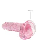 Dildo różowe z mocną przyssawką różowy orgazm 19cm RealRock