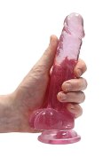 Dildo różowe z mocną przyssawką różowy orgazm 19cm RealRock