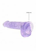 Dildo z przyssawką mały fioletowy penis 17 cm RealRock