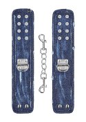 Kajdanki- Denim Handcuffs - Roughend Denim Style - Blue Ouch!