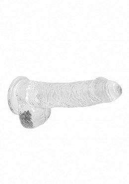 Mały przezroczysty penis dildo z przyssawką 17 cm RealRock