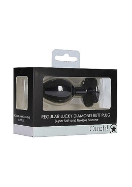 Regular Lucky Diamond Butt Plug - Black Ouch!