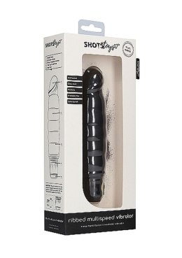 Ribbed Multispeed Vibrator - Black ShotsToys