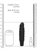 Ribbed Multispeed Vibrator - Black ShotsToys