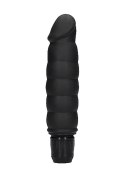 Ribbed Multispeed Vibrator - Black ShotsToys