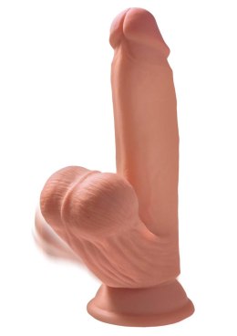 3D Cock Swinging Balls 7 inch Caramel skin tone