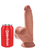 3D Cock Swinging Balls 7 inch Caramel skin tone