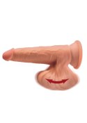 3D Cock Swinging Balls 7 inch Caramel skin tone