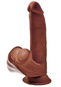 3D Cock Swinging Balls 8 inch Brown skin tone