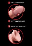 3D Cock Swinging Balls 8 inch Light skin tone