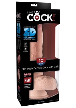 3D Cock with Balls 10 inch Light skin tone