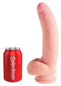 3D Cock with Balls 10 inch Light skin tone