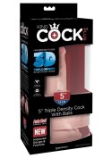 3D Cock with Balls 5 inch Light skin tone