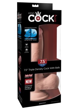 3D Cock with Balls 7.5 inch Light skin tone