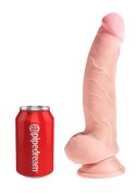 3D Cock with Balls 8 inch Light skin tone