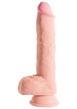 3D Fat Cock with Balls 10 inch Light skin tone