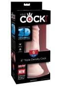 3D Triple Density Cock 6 inch Light skin tone