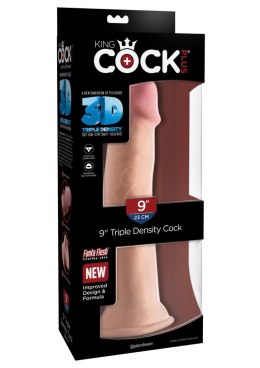 3D Triple Density Cock 9 inch Light skin tone