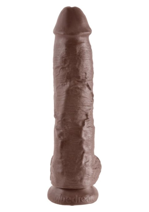 Cock 10 Inch With Balls Brown skin tone